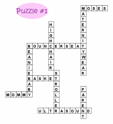 crossword puzzle answers #1