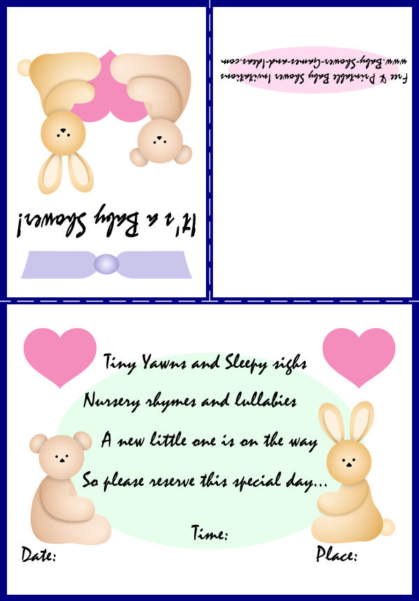 Baby Animal Shower Invitation 1b