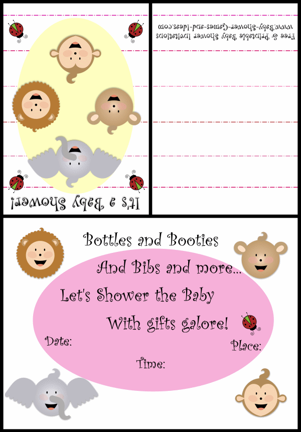 Baby Animal Shower Invitation 2a