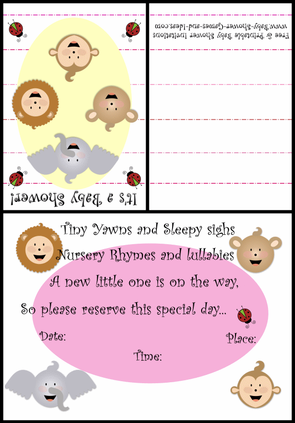 Baby Animal Shower Invitation 2b