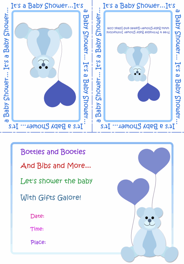 Baby Boy Shower Invitation 1A