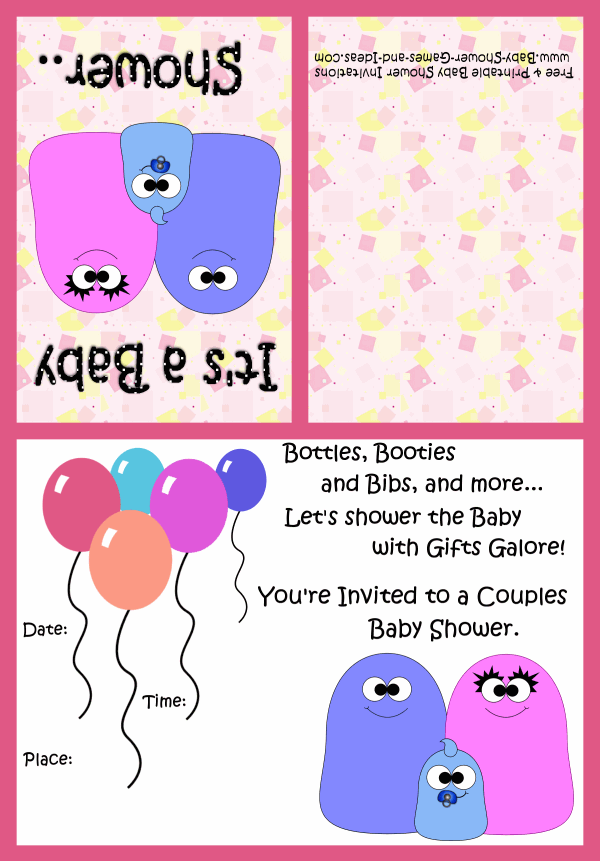 Couples Baby Shower Invitation 3A