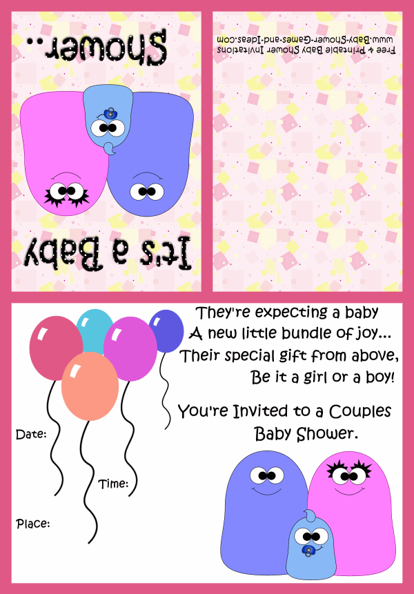 Couples Baby Shower Invitation 3B