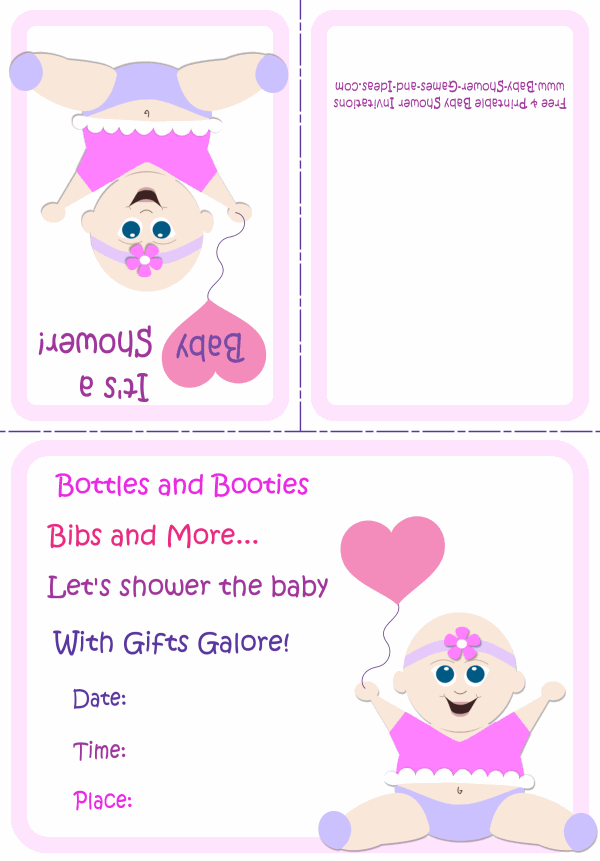 Baby Girl Shower Invitation 3A