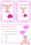 Baby Girl Shower Invitation 1B