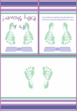 Baby Footprint Shower Invitation 2C
