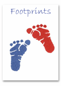 footprint baby shower invitations