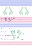 Baby Footprint Shower Invitation 1B